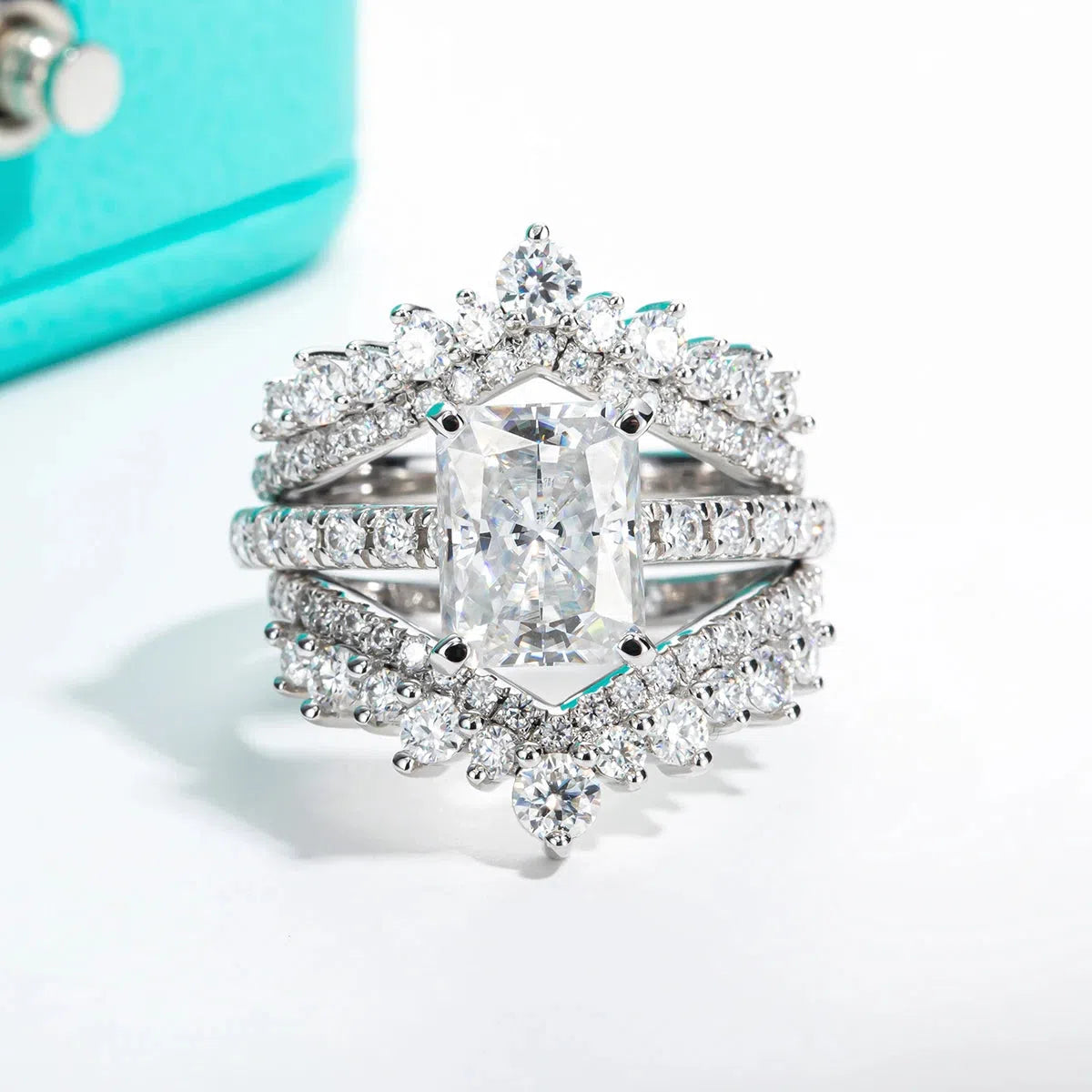 The Marbella Radiant Cut Moissanite Ring