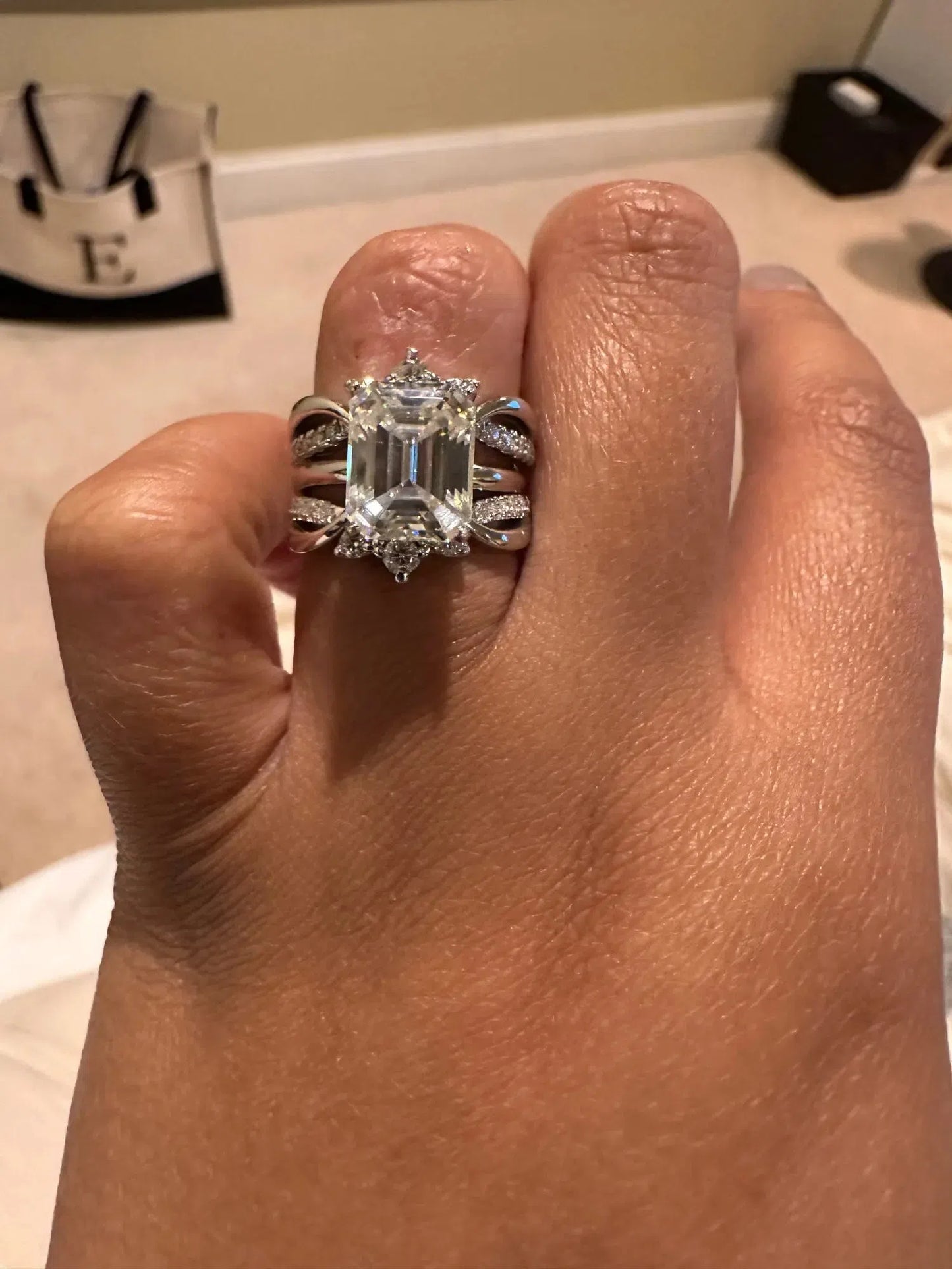 The Crown Moissanite Guard Ring