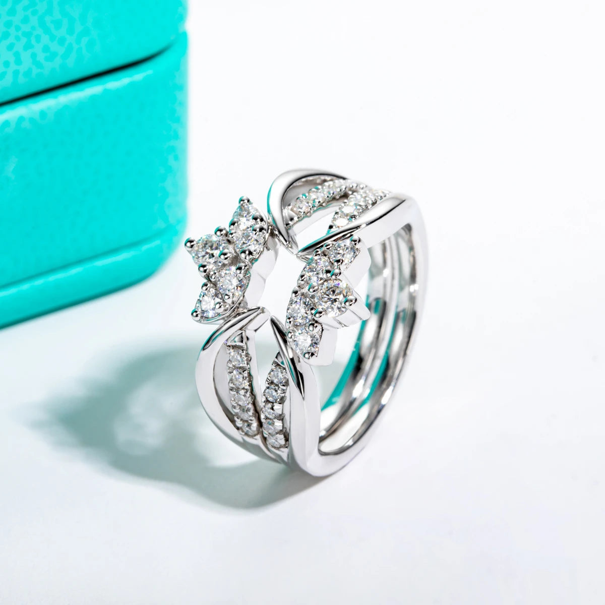 The Crown Moissanite Guard Ring