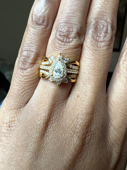 The Crown Moissanite Guard Ring