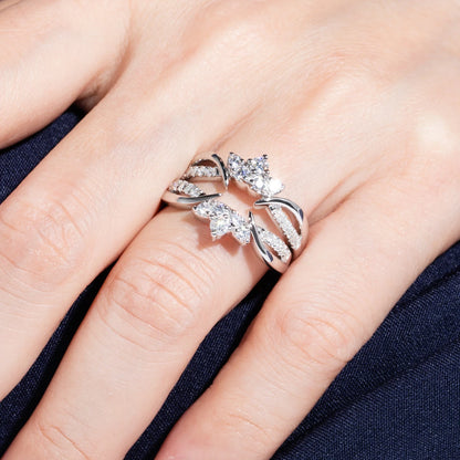 The Crown Moissanite Guard Ring