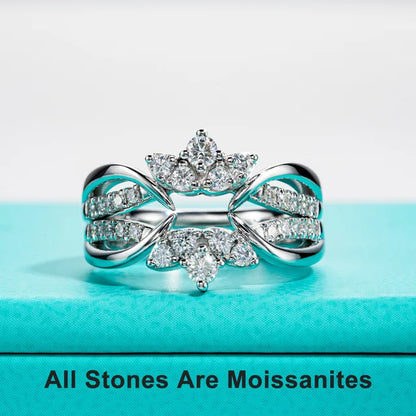 The Crown Moissanite Guard Ring