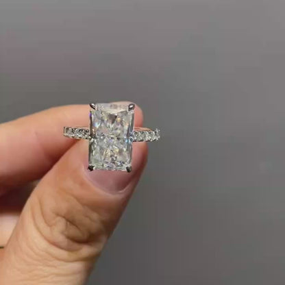 The Marbella Radiant Cut Moissanite Ring