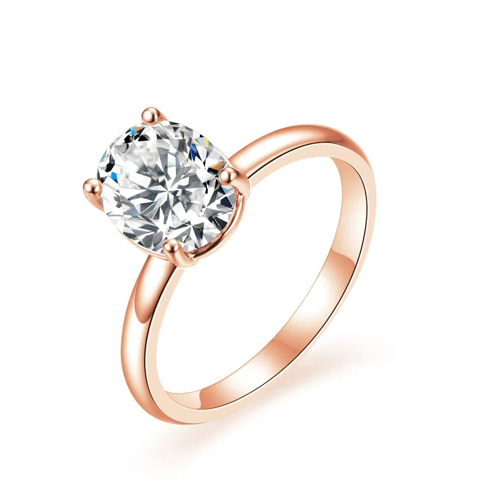 The Isadora Oval Moissanite Ring (Rose)