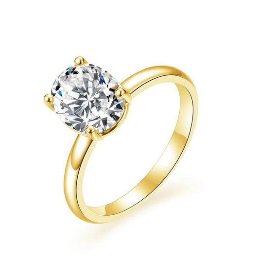 The Isadora Oval Moissanite Ring (Yellow)